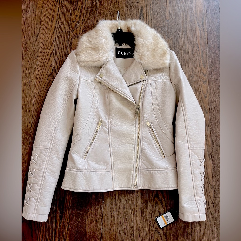 NWT Gorgeous and sexy Guess Faux leather jacket.